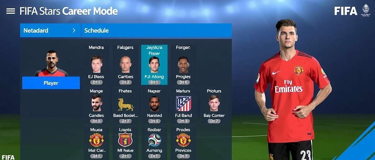 Bharat FIFA Stars - Build Your Indian Football Career Bharat FIFA Stars Career Mode Interface showing player development and match schedule